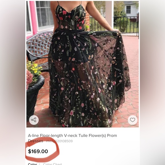 Embroidered Illusion Corset Gown - Picture 3 of 6